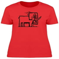 Jednostavan slon sa majicama TUSKS-a -Image by Shutterstock, ženska X-velika