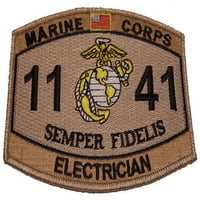 Marine Corps Električar Semper Fidelis Mos Patch Desert Tan