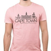 Skyline Cape Town Južna Afrika Majica Unise X-Veliki Ružičasti