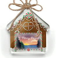 Ornament tiskano jedno obodno jezero Retro Design J. Percy sveštenik jezera Božić Neonblond