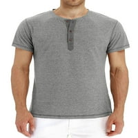 Muške majice Solid Boja Ljetni vrhovi kratki rukav majica casual pulover dnevno trošenje osnovnog tee
