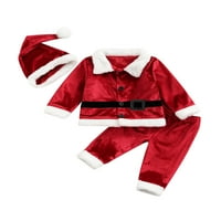 Kelajuan troje dječje odjeće moda Santa Claus Cardigan i pantalone s dugim rukavima