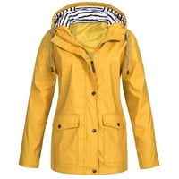 Cacommmark PI Ženski kaputi i jakne Clearence Plus Veličina Outerywer zimski kapuljač kapuljač Solid boja vanjski vjetar