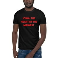 Crvena Iowa: Srce srednje zapadne pamučne majice kratkih rukava po nedefiniranim poklonima