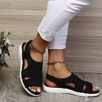 Ženske sandale za čišćenje ljetnih dama sandale prozračne elastične platforme casual sandale crne