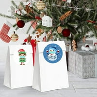 Pakirajte božićne naljepnice naljepnice za odmor poklon ukrasi poklon roll naljepnice