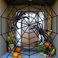 Lovehome Halloween Black paukovska mreža sa vanjskim unutrašnjim ukrasima