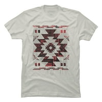 Aztec Moderna muška srebrna krema Grafički grafički tee - Dizajn ljudi 3xl