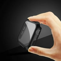 [Pack] Kaljev zaštitnik stakla kompatibilan je za Apple Watch s tvrdom crnom futrolom, jednostavan poklopac