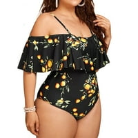 Žene plus veličina Visoki struk Print casual kupaći kostim bikini odjeća za kupaće kostimi Trčevi kupaći
