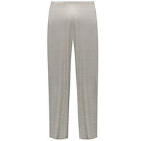 Plus size Petite esencijalni taupe dizajner Ispis Slinky Tapeblack Capri pantalone