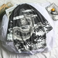 Muška majica Modna prevelika Kimono majica muške ispisane kardiganske eksplozije