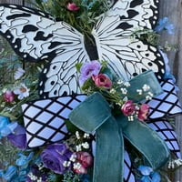 [Cleariance] Umjetna proljetna vijenac Dekorativni cvjetni s lažnim leptirima