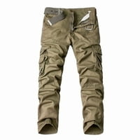 Teretne hlače Muške čvrste boje multi-džepa opterećene kombinezone na otvorenom ležerne hlače pantalone