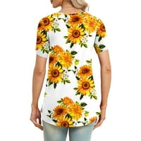 Ženske košulje Žene Ljetne puff kratkih rukava Dressy Ležerne prilike V-izrez T-majice Slatka bluza