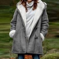 Žene kapute jakne na čišćenju zimski kaputi moda ženska jakna za zimsku jaknu za zimske tipke čvrsto dugi rukavi gornji ručni odjeća