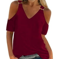Podplug ženske ljetne čvrste boje bez rukava s kratkim džepovima majica