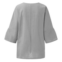 Posteljine za žene, žene Ljeto pamučno posteljina majica The Trendy Uskršnji ispis Labavi fit bluza