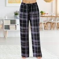 CatAlem na casual pantalonama za žene ženske ležerne istrošene hlače karirane kućice modne pidžame pamučne