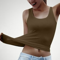 Pamučne posteljine za žene okrugli rukav s rukavima s majicom od pune ležerne lagane lagane plus bluza