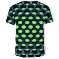 Muški ljetni novi stil 3D tiskani kratkih rukava modna udobna bluza top zelena + 3xl