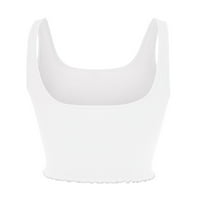 Aaiyomet Slatki vrhovi za ženske rezervne rezervoar Strappy Clubwear ženski sjajni prsluk ljuljački