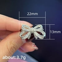 Nakit za nakit za tinejdžere Ženske djevojke Parovi Vjenčanje prsten modni zircon vilinski luk prsten prsten veliki cirkon s dijamantnim prstenom