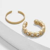 Set Lady Rhinestone C oblikujte manžetne ušima za naušnice na nakit bez pierciranja Legura Rhinestone