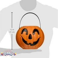 Halloween Trick ili tretirajte Jack-O-lajan za nošenje Jack - Noć vještica ukrašavanja bundeve - poklon košara bombona za djecu - kašika bundeve sa ručkama W ručka - narandžasti PKG 1