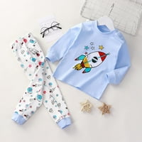 Dizajnerska dječja odjeća Djevojke dječake Toddler Mekane pidžame Toddler crtani otisci dugih rukava kida za spavanje