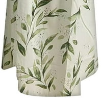 Ljetne haljine za žene kratki rukav Dužina gležnja Ležerne cvjetne a-line Henley haljina zelena l