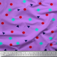 SOIMOI pamučni poplinski tkanini Trg, točka i trokut geometrijska tkanina za ispis pored dvorišta široka