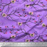 Tkanina Soimoi Rayon cvjetna, rat i mačka umjetnička tkanina za ispis sa širokim dvorištem