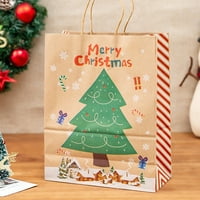 Mall set Candy Bag ručka dizajn Veliki kapacitet papir srećom božićna zabava Favorit poklon torbicom