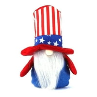 Dan nezavisnosti Patriotski GNOME Plish poklons ukrasi za dom ukrasi bez likovnih lutka gnome