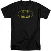 Batman i šišmiši na šišmišima od pamuka za odrasle visoke fit majice kratkih rukava, crna - ekstra veliko