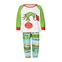 Porodica koja odgovara Božićne pidžame, baby rhoper slovo Green Monster ručno uzorak dugih rukava i