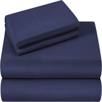 Broj navoja egipatski pamučni pamuk 4-komadni krevet postavljen duboki džep veličina puna XL boja