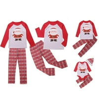 Lieramram odgovarajućim božićnim pidžamom, santa domaća odjeća PJS muškarci žene za bebe Xmas crvena