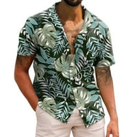 Muškarci Ležerne prilike kratkih rukava Summer Shortwn vrat 3D tiskane majice Modne top bluze