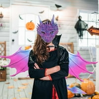 Haykey Halloween Dječji prerušiti se zmaj maska ​​i repni set performansi