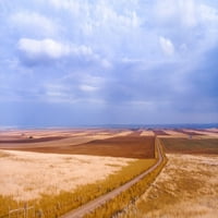 Pogled pšeničnih polja, Carter, okrug Chouteau, Montana, USA Poster Print