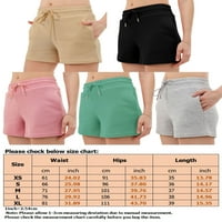 Sanviglor Ladies Yoga kratke hlače Čvrsta boja kratke hlače sa džepovima Tajice Atletska dna Fitness
