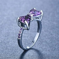 FCFome zaručnička zarugaka za zabavu Imitacija ametista INLAY prstena Bridal nakit zaljubljeni dan Glamurozni