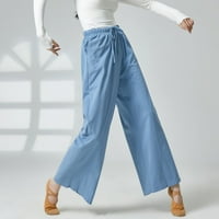 Hlače za žene Dressy Ležerne prilike pamučne plave stolarice za trčanje Come friendly jogger pantalone