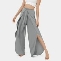 Meuva žene široke pantalone za noge visokog struka joga hlače hipi hlače boho plaža plus veličine palazzo