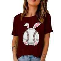 Zeko majica Žene SAD Čišćenje Sretni uskrsni vrhovi kratki rukav Ležerne prilike Comfy Rabbit Majice