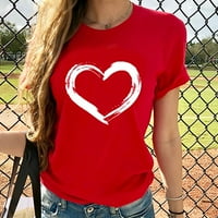 Leesechin ženske vrhove bave majice za labuluza kratkih rukava u obliku slova srca