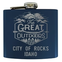 Grad Rocks Idaho Laser Graved Istražite na otvorenom Suvenir OZ nehrđajući čelik OZ Filk Mornary