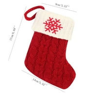 Ženske čarape za čišćenje božićno slovo tiskano čarapa od vune privjeske božićne ukrase poklon vrećica